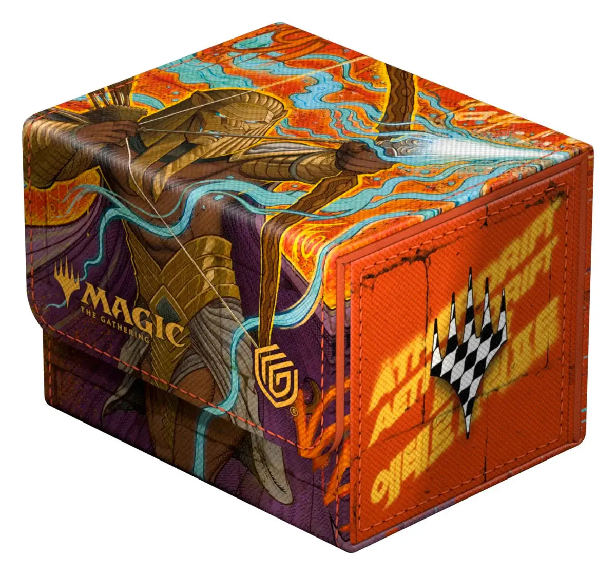 3D render of Sidewinder 100+ Xenoskin Magic card from The Gathering, featuring Ketramose, the New Dawn on a dark background.