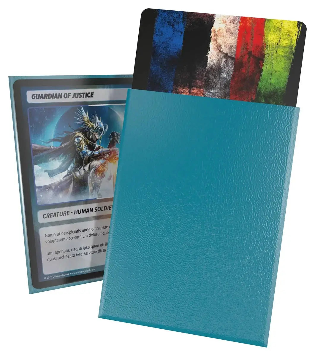 Petrol-colored Cortex Sleeves Matte Standard Size (100) for protective card game accessories, shown in a close-up image.