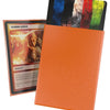 Orange Cortex Sleeves Matte Standard Size (100) from The Mighty Hobby Shop, shown in a close-up image.