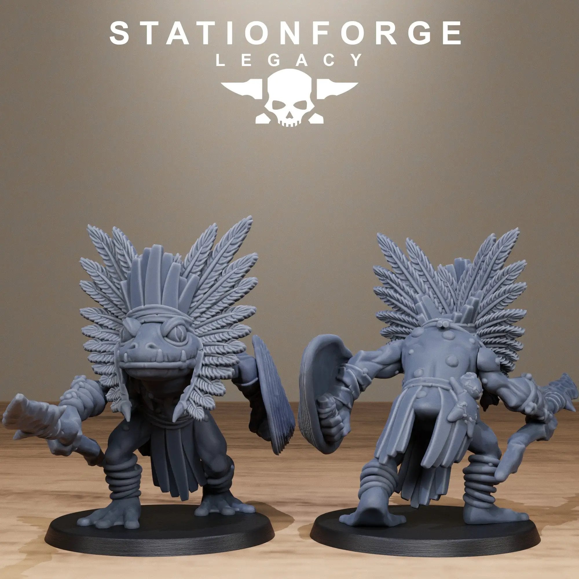 3D Printed Bogkin Spearmen by StationForge Miniatures by Last Hope Miniatures