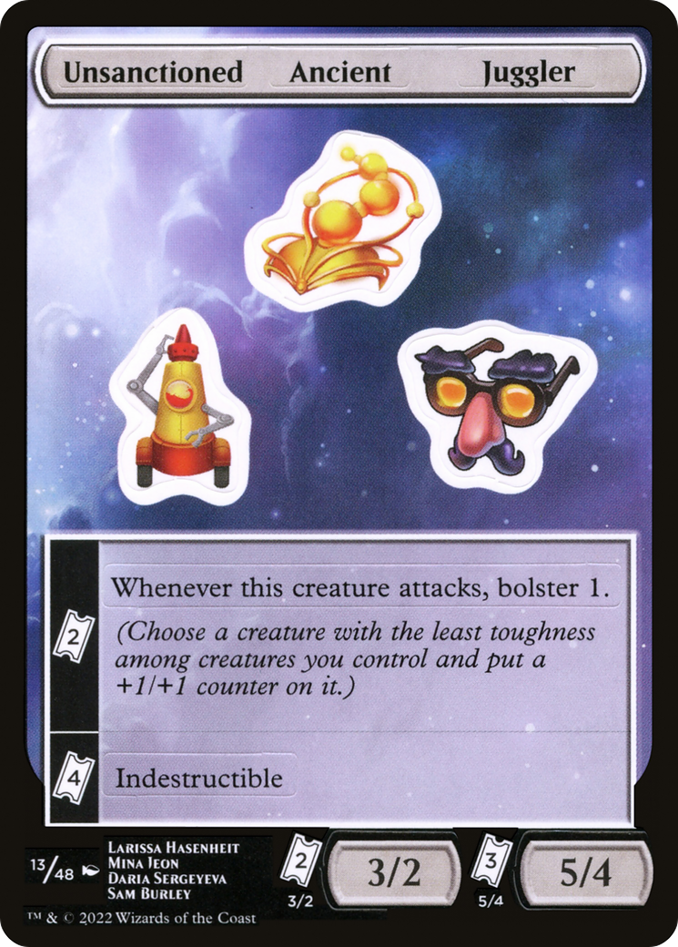 Unsanctioned Ancient Juggler (UNF-013) - Unfinity Sticker Sheets
