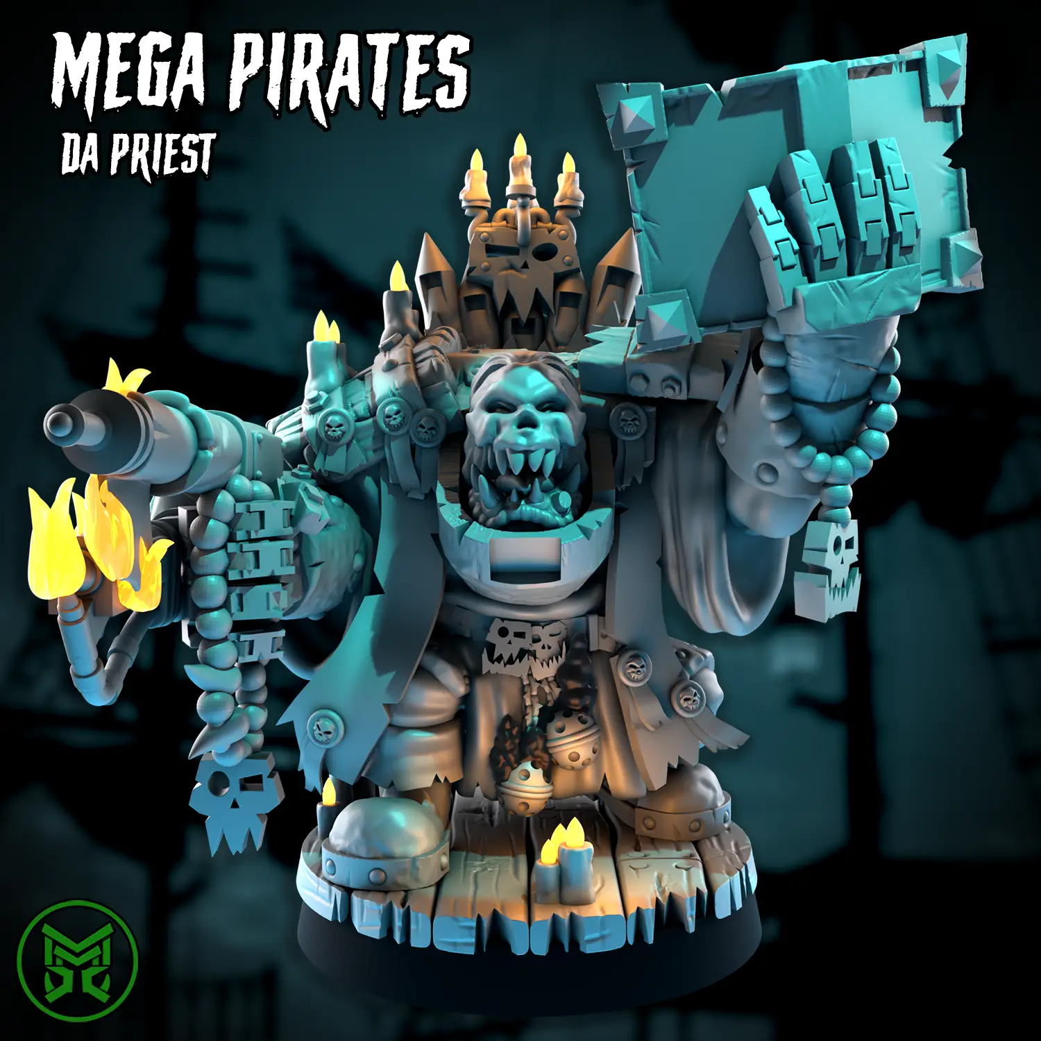 3d Printed Mega Pirate Priest by Mekka Miniatures by Last Hope Miniatures