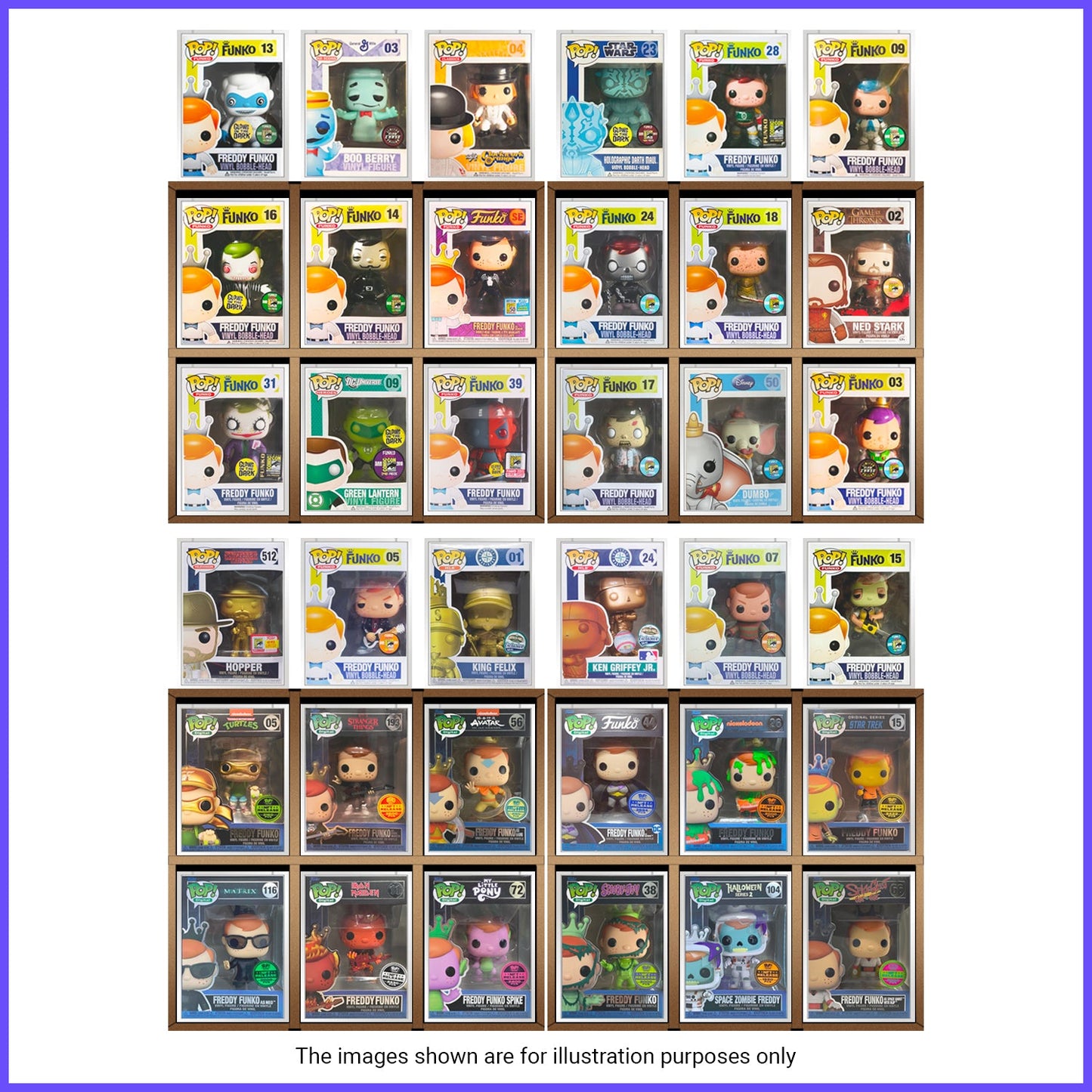 GRAIL KUBBIE BROWN (3x2) - In Box Display Case for Funko Pops in Acrylic Pop Shield Armor (Cardboard)