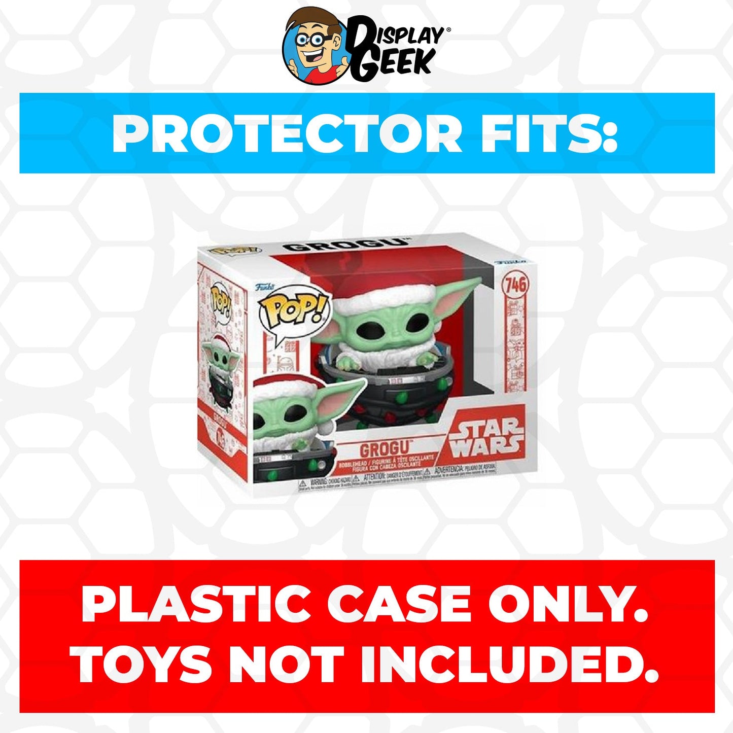 Pop Protector for 4 inch Funko Pop Holiday Grogu as Snowman #748