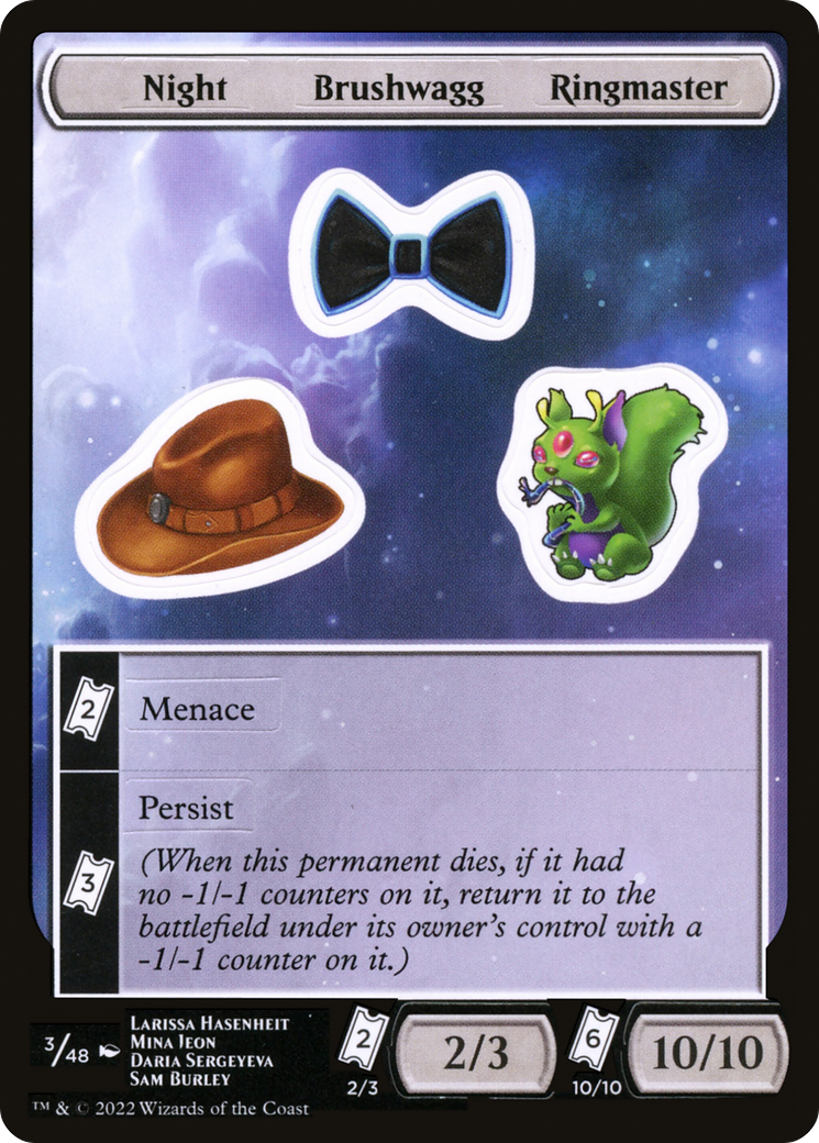 Night Brushwagg Ringmaster (UNF-003) - Unfinity Sticker Sheets