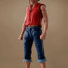 S.H.Figuarts Monkey D. Luffy action figure from One Piece Netflix series, detailed anime character with vibrant costume and accessories.