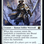 Brutal Cathar // Moonrage Brute (PRE-07S) - Innistrad: Midnight Hunt Promos: (Double Faced Transform) Foil