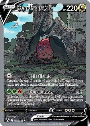 Regidrago V (Alternate Full Art) 184/195 - SWSH12 Silver Tempest Holofoil