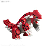 Pokemon Groudon model kit by THE MIGHTY HOBBY SHOP, featuring a detailed plastic figure of the legendary ground-type Pokémon.