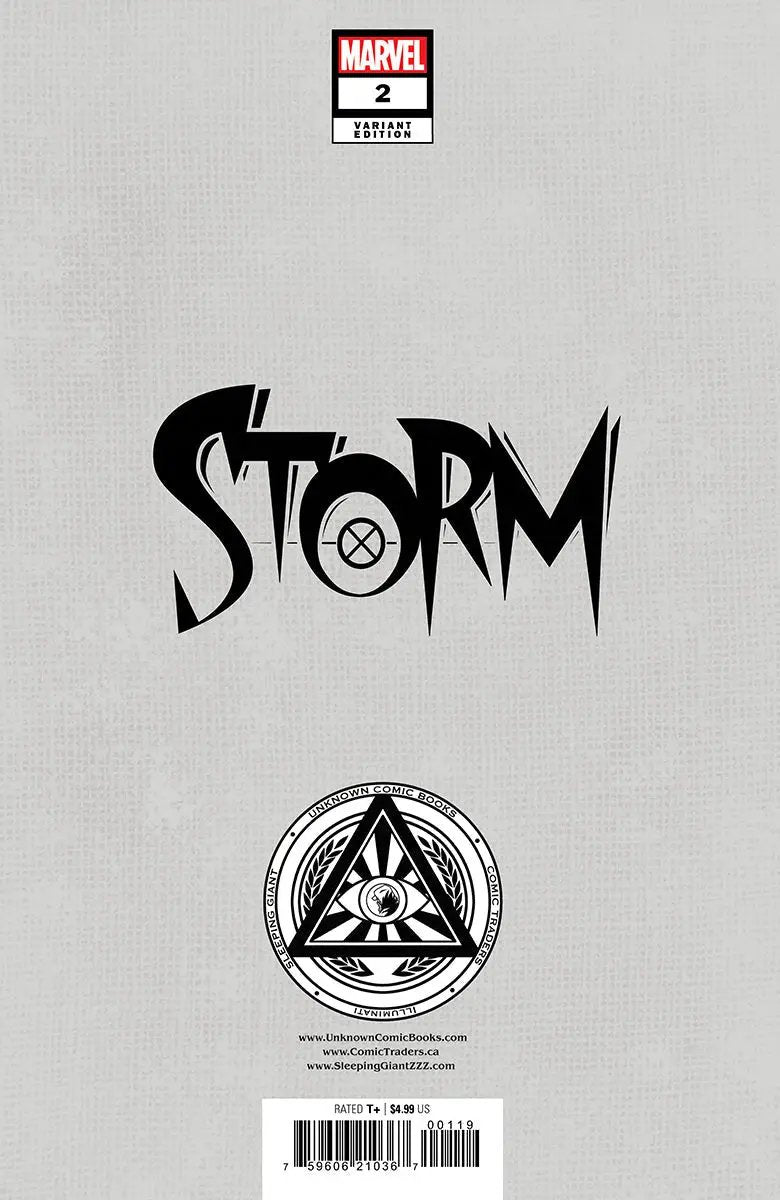 STORM #2 UNKNOWN COMICS NATHAN SZERDY EXCLUSIVE VIRGIN VAR (11/20/2024) by Unknown Comic Books