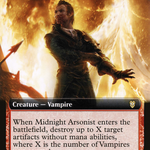 Midnight Arsonist (VOC-065) - Crimson Vow Commander: (Extended Art)