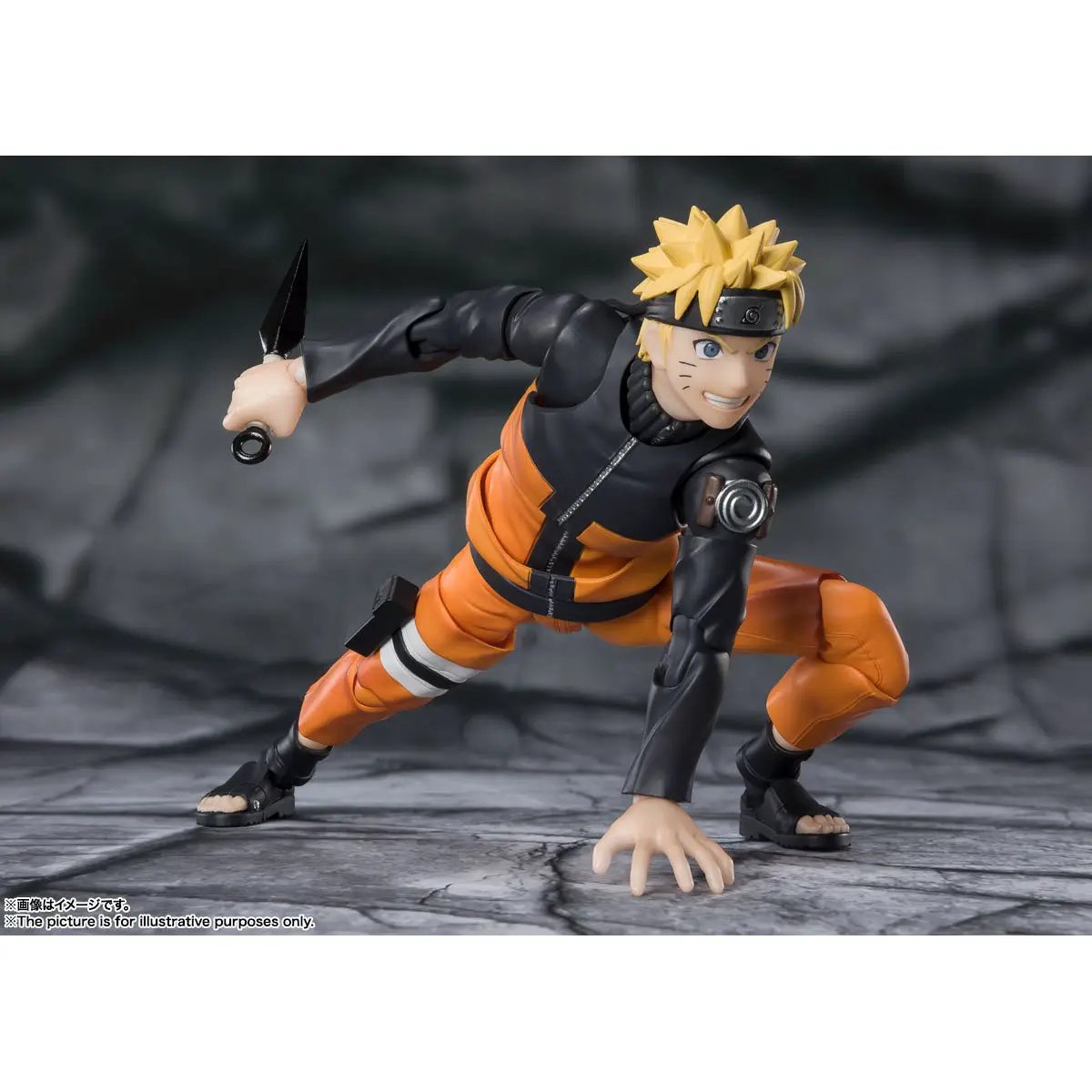Naruto Uzumaki S.H.Figuarts action figure from Naruto Shippuden, detailed figure of the Jinchuuriki with vibrant costume and dynamic pose