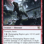 Rampaging Raptor (PRE-160S) - March of the Machine Promos Foil