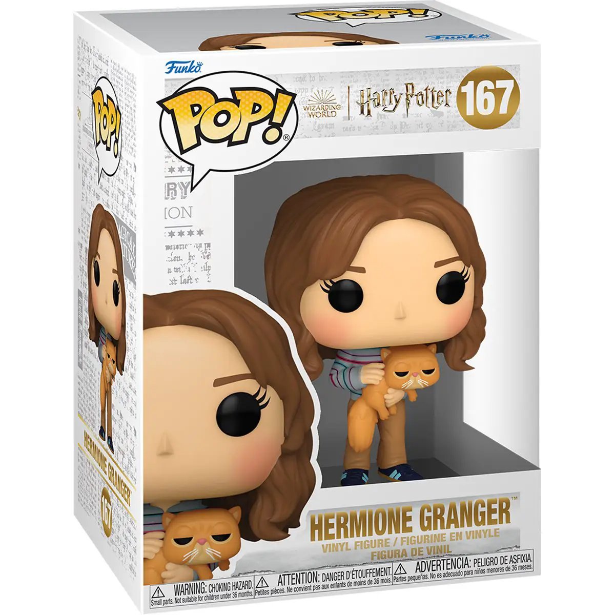 Pre-order Pop! figure of Hermione Granger with Crookshanks from Harry Potter, featuring detailed character design and vibrant colors.