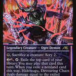 Hidetsugu, Devouring Chaos (NEO-429) - Kamigawa: Neon Dynasty: (Showcase) Foil