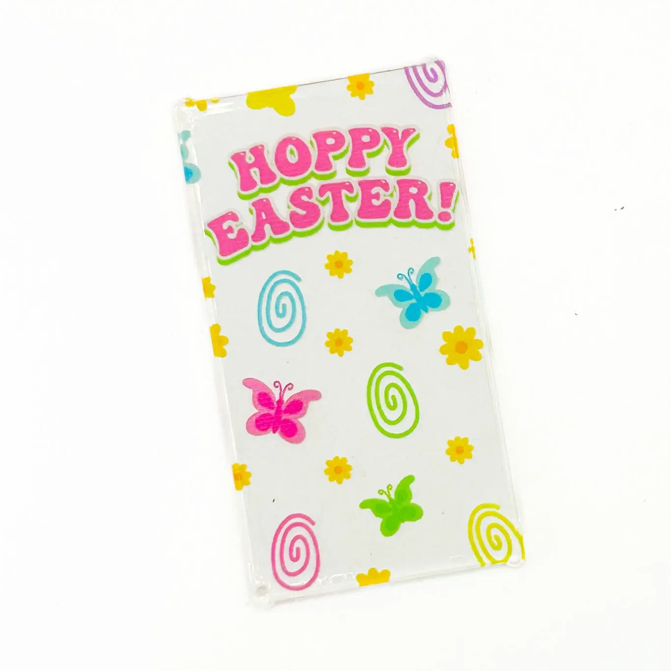 Hoppy Easter 4x6 Glass Window made using LEGO part - B3 Customs by B3 Customs