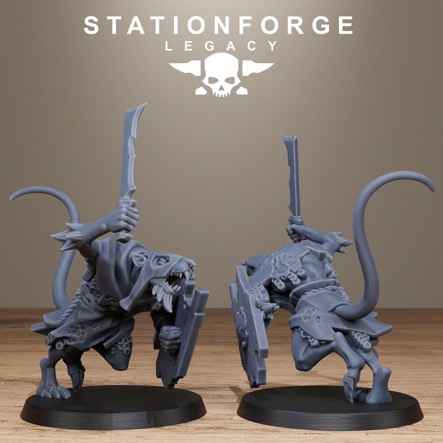 3D Printed Rotfang Melee Infantry by Stationforge Legacy Miniatures