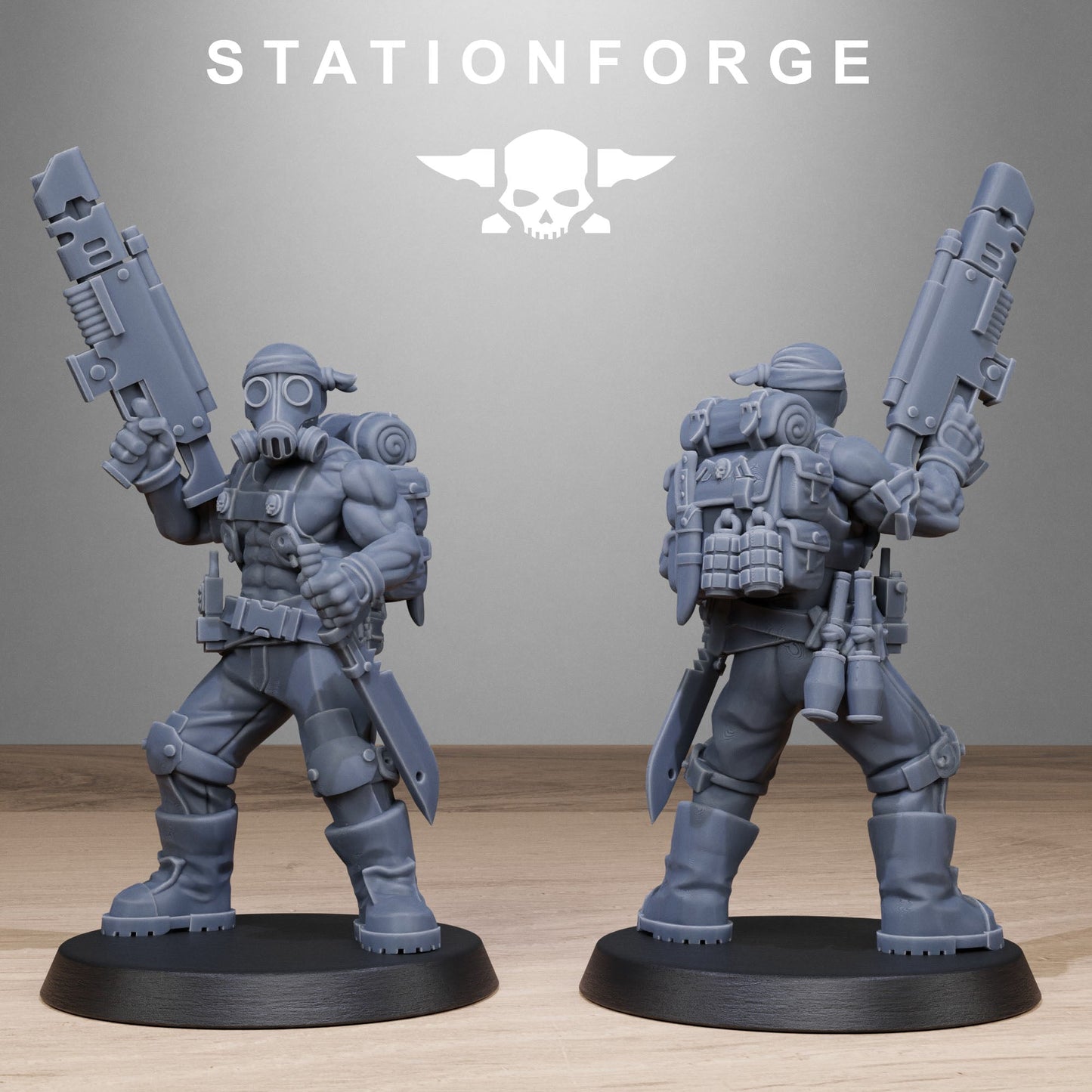 3D Printed GrimGuard Jungle Fighters by StationForge Miniatures