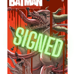 Signed Batman #17 comic book by Rachta Lin from Jams Fortress Comics, featuring spot foil trade and exclusive Megacon signature.