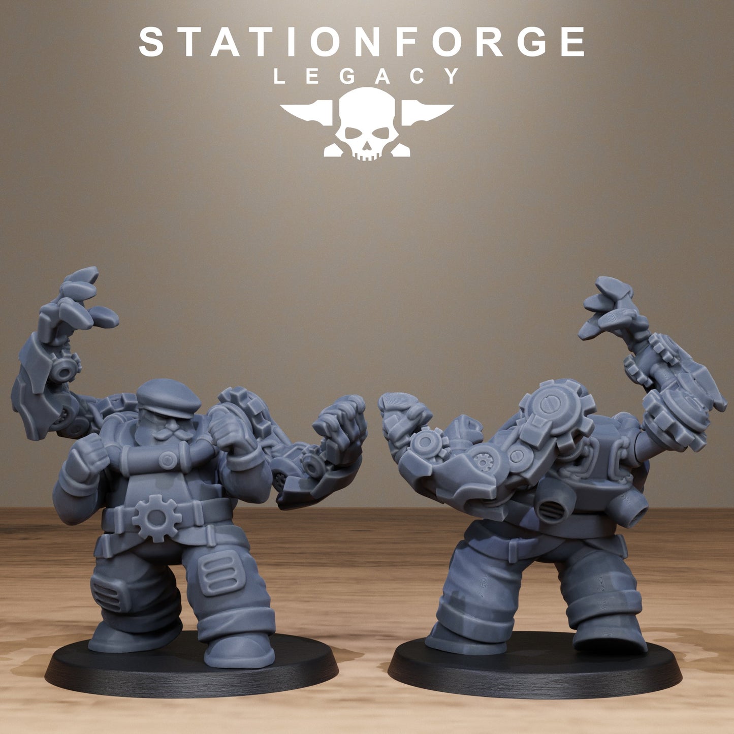 3D Printed Ironvale Dwarf Leaders by Stationforge Miniatures