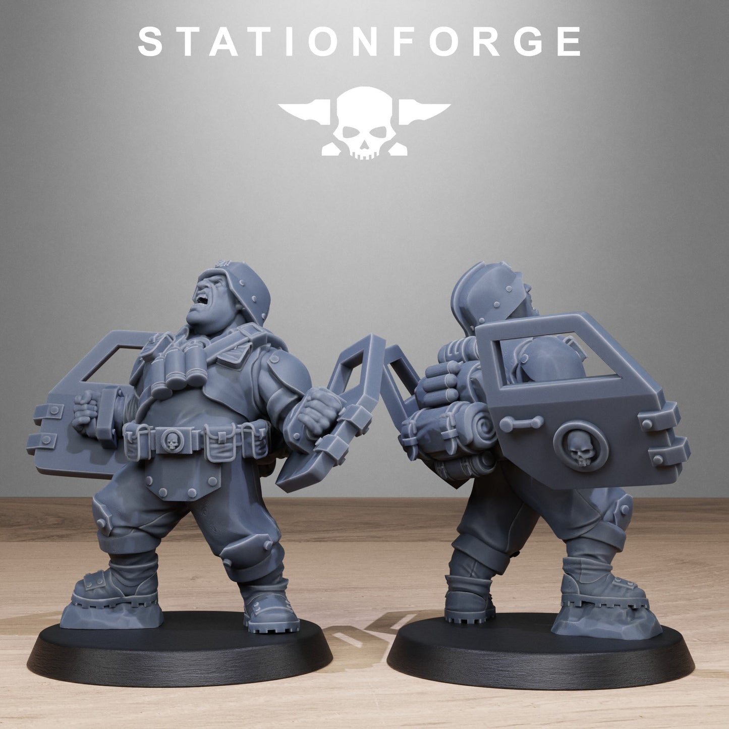 3D Printed GrimGuard Jungle Fighter Mutants x10 by StationForge Miniatures