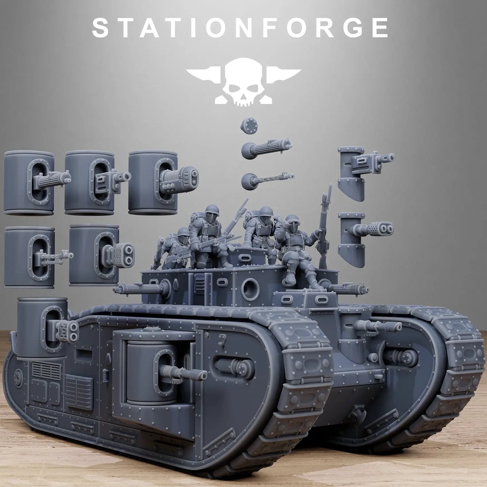 3D Printed FreeGuard Heavy Tank by Stationforge Miniatures by Last Hope Miniatures