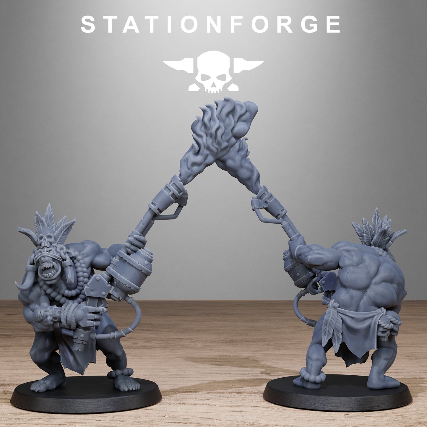 3D Printed Orkaz Tribal Infantry by StationForge Miniatures