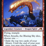 Atsushi, the Blazing Sky (PRE-134S) - Kamigawa: Neon Dynasty Promos Foil