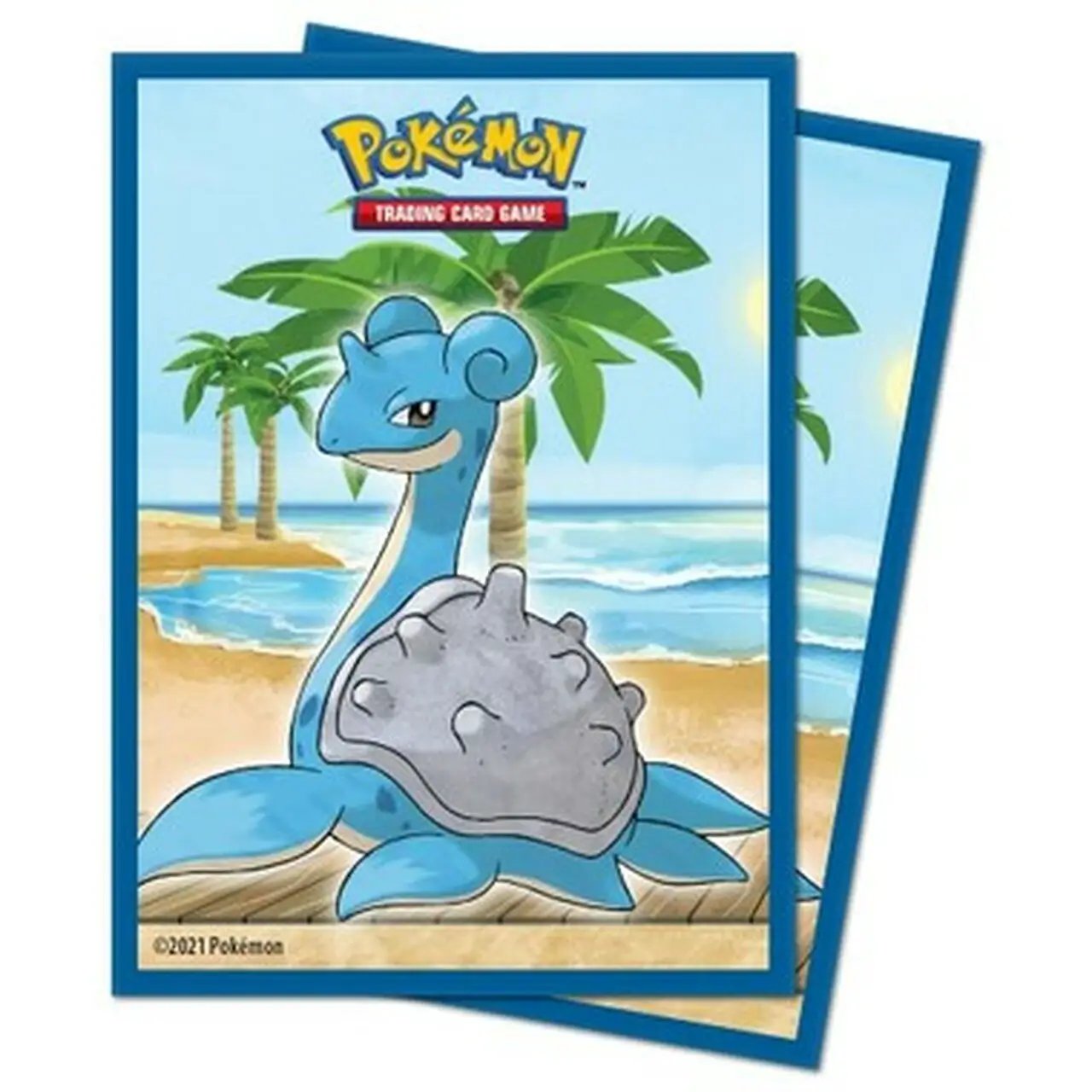 Pokemon Ultra Pro Seaside Sleeves, 65-pack, featuring colorful ocean-themed designs to protect trading cards.
