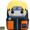 Loungefly Naruto POP! Animation mini-backpack featuring Naruto Uzumaki design with bold colors and detailed character artwork.