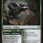 Colossal Badger // Dig Deep (CLB-223) - Commander Legends: Battle for Baldur's Gate