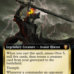 Sauron, Lord of the Rings (LTC-092) - Tales of Middle-earth Commander: (Extended Art)