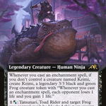 Tatsunari, Toad Rider (NEO-461) - Kamigawa: Neon Dynasty: (Extended Art)