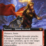 Volatile Arsonist // Dire-Strain Anarchist (VOW-382) - Innistrad: Crimson Vow: (Extended Art, Double Faced Transform)