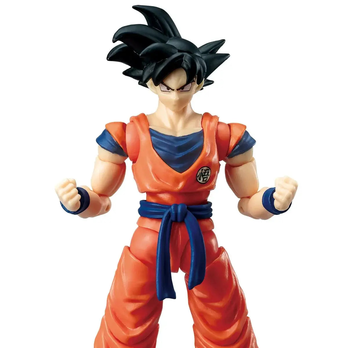 Dragon Ball Super Evolve Son Goku 5-inch action figure with detailed costume and dynamic pose, showcasing collectible anime character.