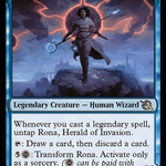 Rona, Herald of Invasion // Rona, Tolarian Obliterator (MOM-075) - March of the Machine