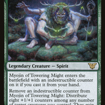 Myojin of Towering Might (NEC-038) - Neon Dynasty Commander