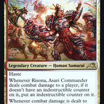 Risona, Asari Commander (PRE-233S) - Kamigawa: Neon Dynasty Promos Foil