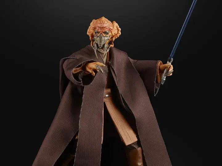 Star Wars The Black Series 6-inch Plo Koon action figure from The Clone Wars, detailed figure with accessories.