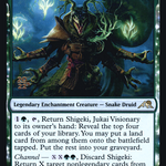 Shigeki, Jukai Visionary (PRE-206S) - Kamigawa: Neon Dynasty Promos: (enchantment) Foil