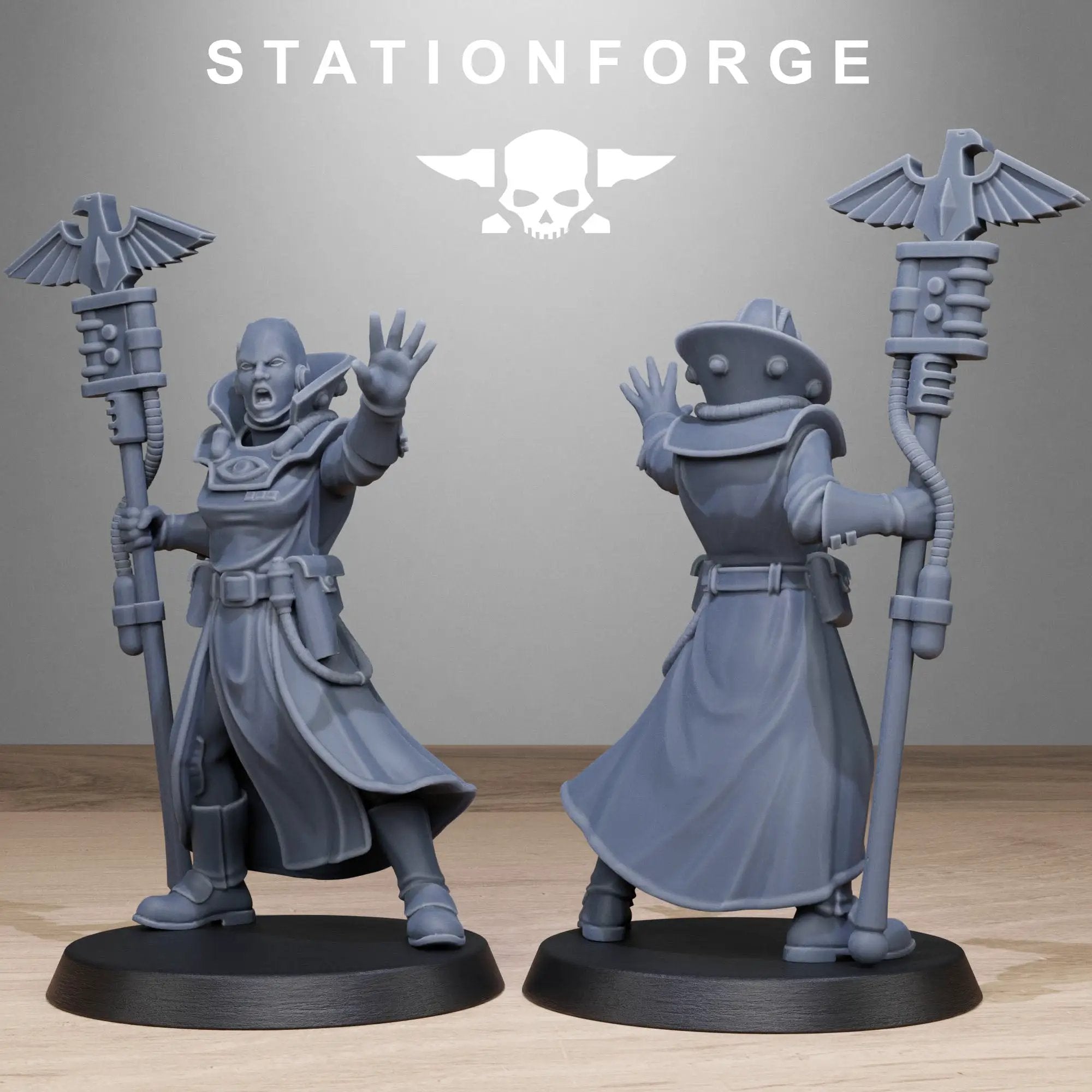 3D Printed GrimCorp Seers by StationForge Miniatures by Last Hope Miniatures