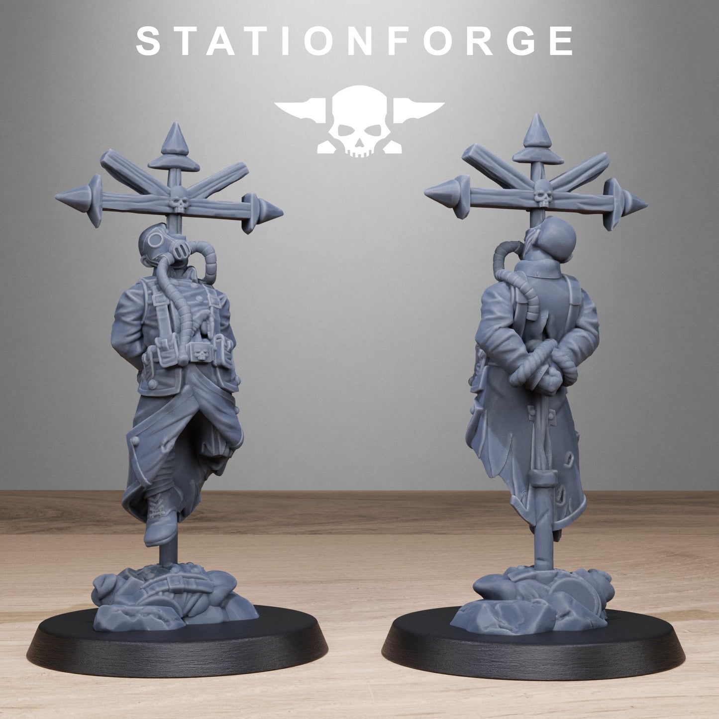 3D Printed GrimGuard Objective Markers by Stationforge Miniatures