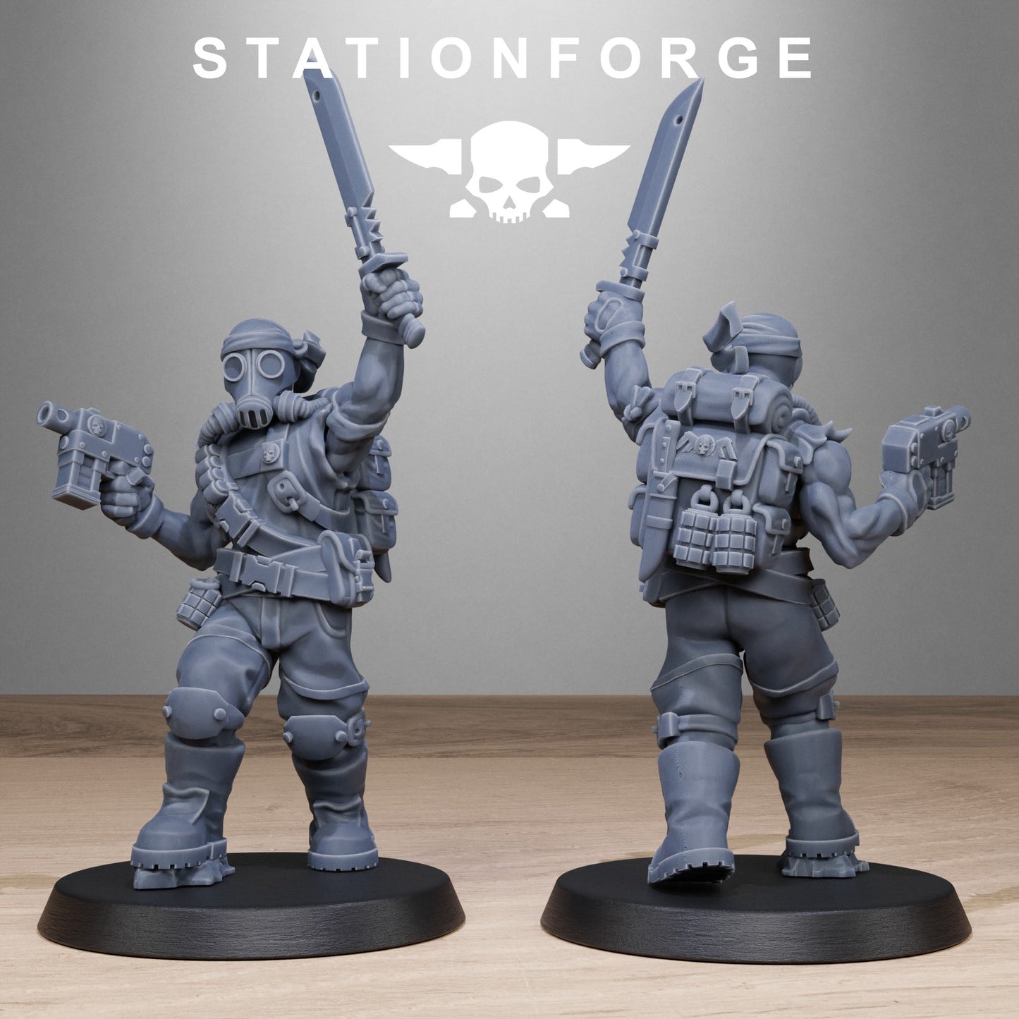 3D Printed GrimGuard Jungle Fighters by StationForge Miniatures