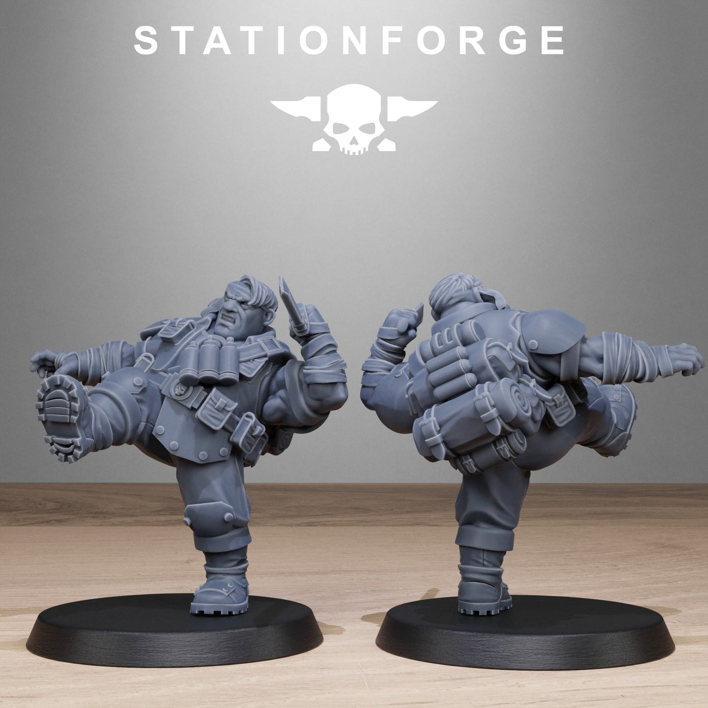 3D Printed GrimGuard Jungle Fighter Mutants x10 by StationForge Miniatures