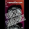 Signed Terminator #1 comic book by Jams Fortress Comics, Jordan Noir Metal Color Variant, featuring detailed cover art.