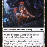 Spirited Companion (NEO-038) - Kamigawa: Neon Dynasty: (enchantment)