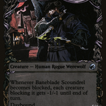 Baneblade Scoundrel // Baneclaw Marauder (MID-289) - Innistrad: Midnight Hunt: (Showcase, Double Faced Transform)