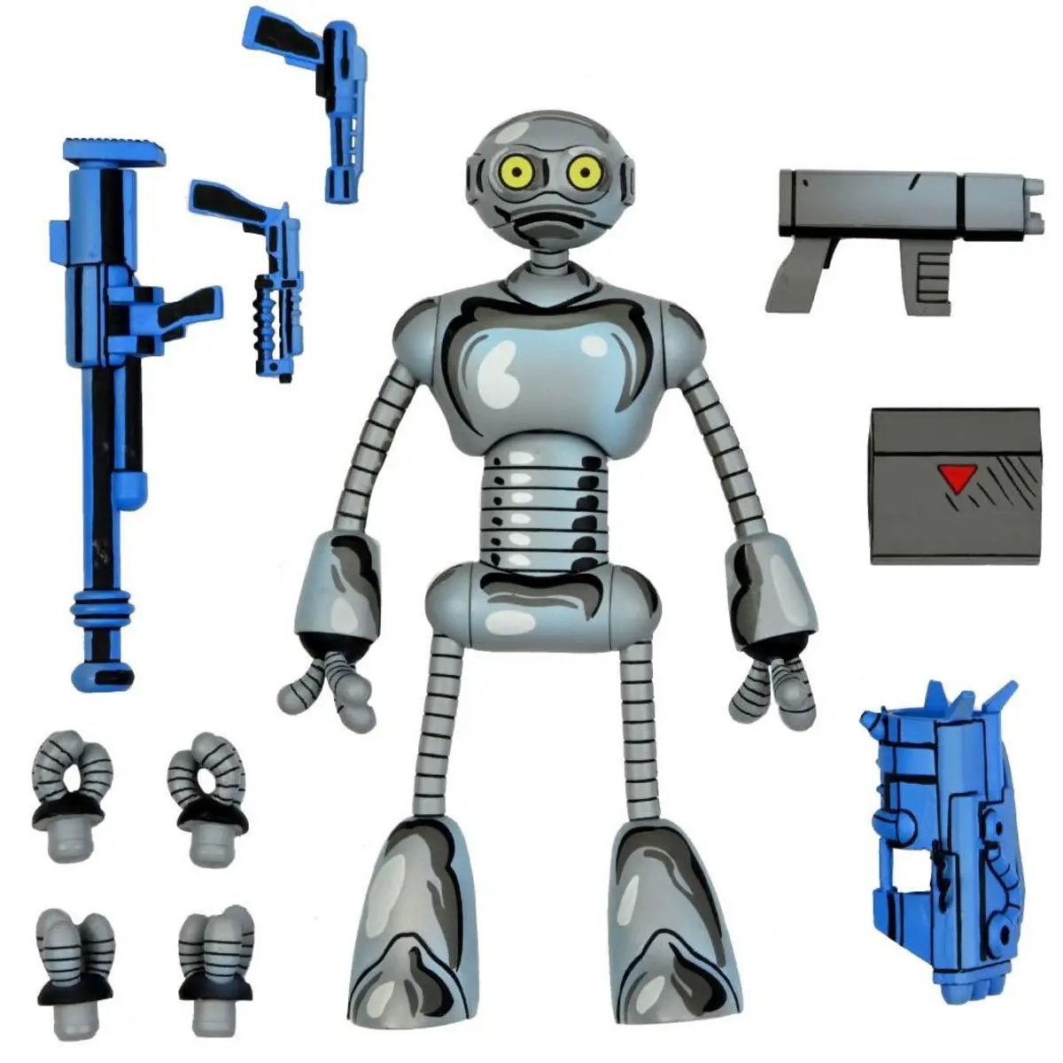 Teenage Mutant Ninja Turtles Mirage Comics Fugitoid 7-inch action figure from THE MIGHTY HOBBY SHOP, detailed with robotic features and accessories.