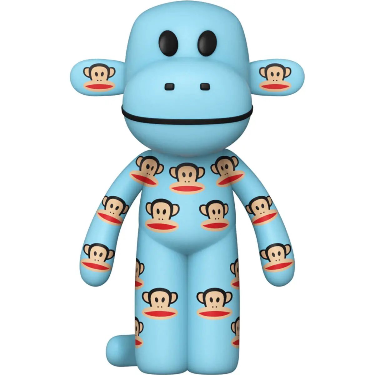 Vinyl SODA Paul Frank Sock Monkey collectible figure by THE MIGHTY HOBBY SHOP, detailed design with sock monkey features.