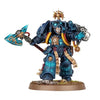 Librarian in Terminator armor miniature from THE MIGHTY HOBBY SHOP, detailed figure with armor and weaponry.